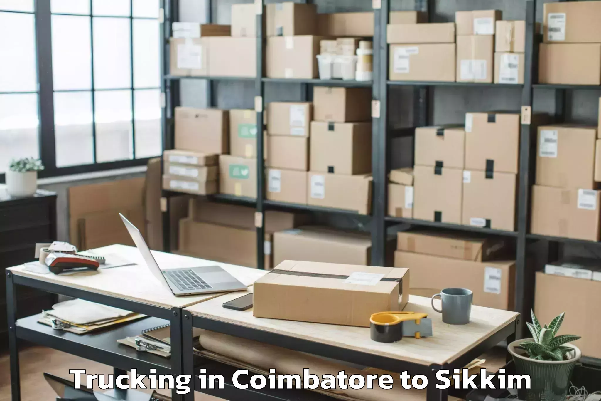 Coimbatore to Nit Sikkim Trucking Booking